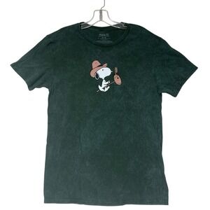 NWOT‎ Peanuts Camp Snoopy Camping T Shirt Size M Olive Green
